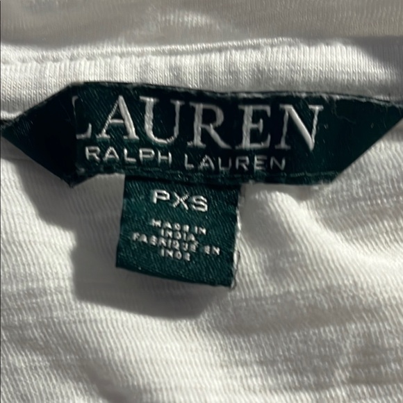 Ralph Lauren Peasant Blouse White Embroidered balloon 3/4 Sleeve Sz PXS - Picture 7 of 10